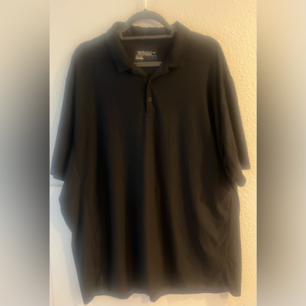 Men's Black Bike Golf Dri Fit Polo Shirt size 2X